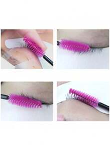 200/100/50/1件一次性睫毛膏刷工具眉刷睫毛膏棒化妆刷睫毛延长用品，带容器睫毛膏棒睫毛膏刷眼部黑色眉刷用于眉毛睫毛延长彩色