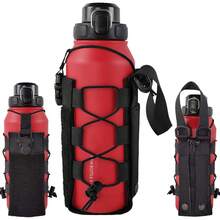 Molle Bottle Holder Pouch 16 24 32 40 64 Oz - Multi-Purpose Tactical Fuel Bottle Bag, Adjustable Size Outdoor Activities, Adapted To Backpack/Vest/Belt - màu nâu - Xem 2