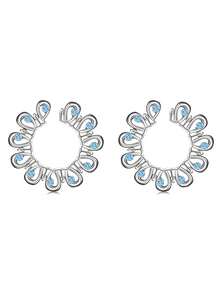 2个装无穿孔夹式乳环，可调节垂坠式锆石乳房饰品，女士不锈钢仿穿孔饰品