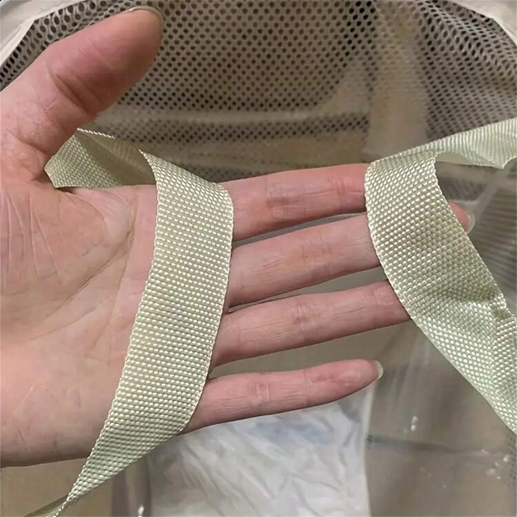 大容量玩具收纳篮 - 透明布艺收纳盒，带隔层，方便查找物品，适用于客厅、游戏室或卧室，玩具整理 | 游戏室收纳 | 耐用收纳篮，玩具收纳盒 - 米色 - 查看 5