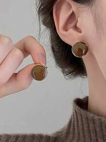 Zestaw 3 par kolczyków w kształcie sześcianu w stylu retro, minimalistyczny, elegancki, dla kobiet, uniwersalny do noszenia na co dzień, jesień/zima