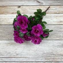 6 Bundles Artificial Faux Rhododendron Flowers, Artificial Flowers Silk Flowers Rhododendron Arrangement Wedding Table Centerpiece Table Centerpieces For Dining Room For Home Wedding Party Decor Gifts For Women - Z - 查看 2