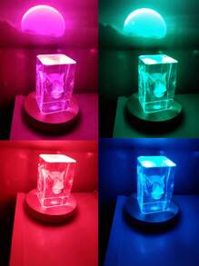 1PC Wooden Switch Lamp Base LED USB, Natural Wood, On-Off Control, LED Compatible, USB Powered, Decorative, Sturdy.