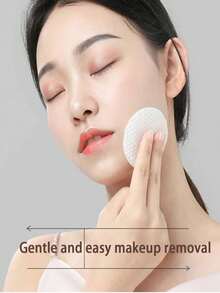 300片椭圆形清洁垫，适合面部使用，高品质卸妆垫，低过敏性无绒圆形，适合所有肤质，一次性美容湿巾，无纺布洁面巾 - 彩色 - 查看 8