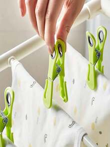 24pcs/Set Multi-Purpose Clips, Chip Clips, Anti-Blow Clips (Random Color), Suitable For Home Clothing, Pants, Shoes, Jeans, Boots, Skirts, Beach Wear, Spring, Minimalist, Summer Tops, Birthday Gifts, Holiday Gifts, Christmas Gifts, Halloween Gifts, Thanksgiving Gifts - Multicolor - View 5