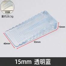 Door Stopper, Door Wedge, Heavy Duty Doorstop, Anti-Collision Door Blocker, Suitable For Home And Office - Clear Blue - View 4