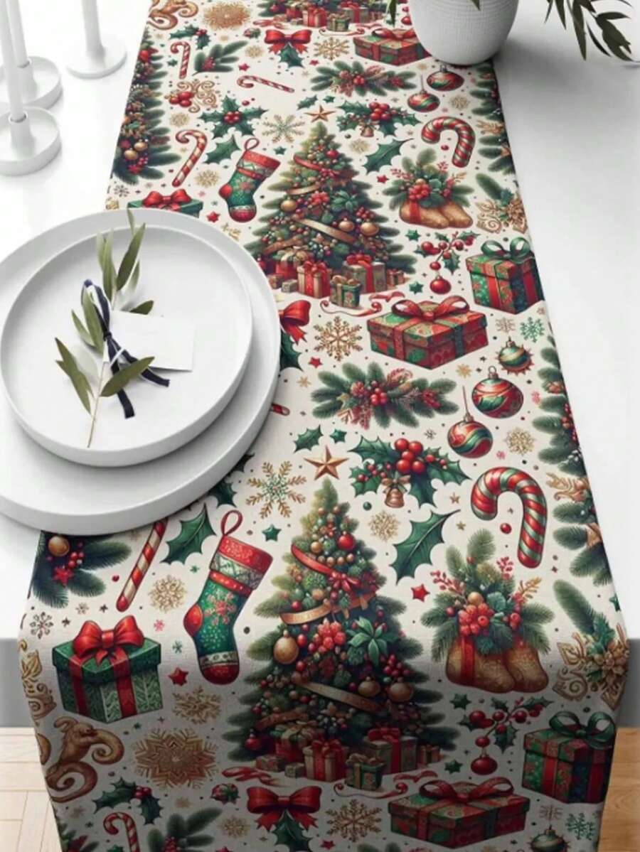 Made In Turkey - Elegant Table Runner 40x140 Cm – Modern Dining Table Decoration - Multicolor - View 1