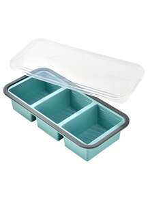 带盖硅胶冷冻托盘 - 汤冷冻容器模具 - 硅胶冷冻模具，用于制作冰块，用于冷冻汤、炖菜、酱汁、餐食准备，非常适合储存汤、酱汁、米饭、剩菜、果汁、甜点、冰沙等 - 彩色 - 查看 18