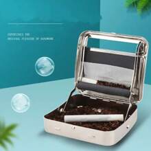 70mm Automatic Cigarette Box, Metal Manual Cigarette Machine, Convenient Tobacco Storage Box, Durable Tin Smoking Accessory Storage Container