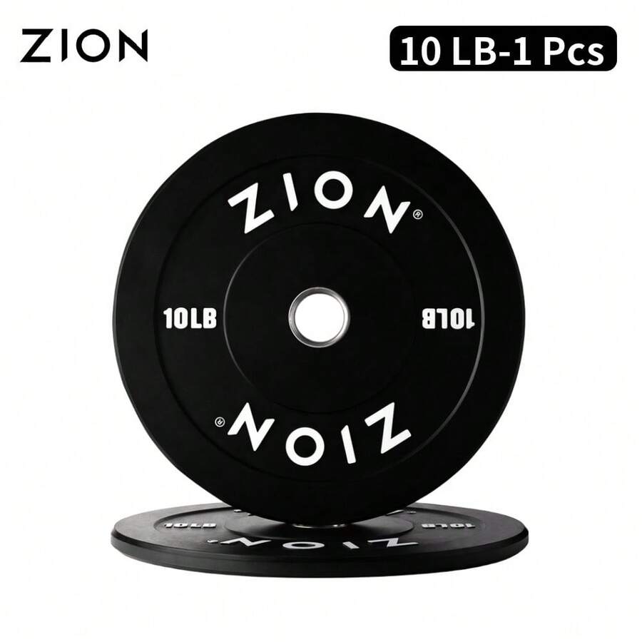 ZION Bumper Plates With Steel Hub 10-45 LB 2-Inch, Weight Plates, Pesas Para Hacer Ejercicio, Bumper Plates For Strength Training Shock Absorbing Low Bounce Technology Sport Series- Black Easy To Load And Unload, Safe, Suitable For Families And Gyms,Weightlifting,Fitness Training,Suitable As A Family Gift