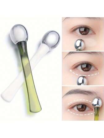 4/2/1 pieza Rodillo de masaje de ojos, Aplicador de crema para ojos, Aplicación suave para rostro, ojos, cuello, frente