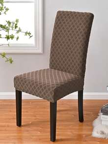 1pc/2pcs/4pcs/6pcs/30pcs Brown Jacquard Diamond Chair Cover, Dustproof And Stain-Proof, Classic And Simple Chair Cover, Suitable For Chairs In Living Room, Bedroom, Kitchen, Etc. - Multicolor - View 7
