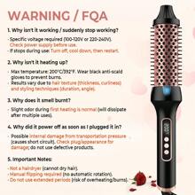 UKLISS 3-In-1 Multi-Function Hot Air Brush, Curling & Straightening, Automatic Rotating Hot Air Styler For Big Waves