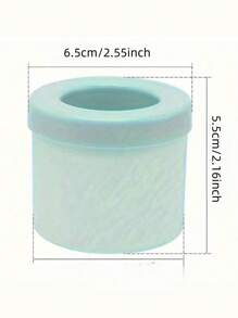 1 formă cilindrică din silicon pentru cuburi de gheață, cutie de gheață mini, 2,55 * 2,16 inci, cupă din silicon pentru cuburi de gheață, ovală, albastru/roz, ușor de demolat, Crăciun, Ziua Recunoștinței.