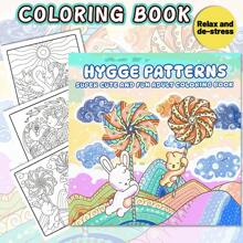 1 pezzo Libro da colorare per adulti con motivi Hygge per relax e decompressione, contiene varie immagini magiche e semplici motivi, adatto per attività fai-da-te in famiglia e interazioni genitore-figlio. Si consiglia di utilizzarlo con un blocco da disegno, adatto per compleanni dei bambini, feste e rientro a scuola.