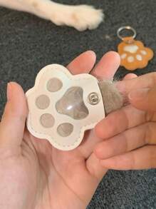 1pc Commemorative Leather Pet Hair Keepsake Bag - Multipurpose Portable Keychain, Suitable For Cats And Dogs, Pet Memorial Hair Storage Box