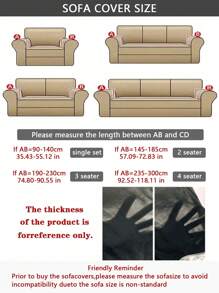 1PC Printed Elastic Living Room Sofa Cover Chaise Longue Modular Sofa Cover - Multicolor - View 2