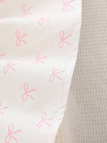 2pcs/Set Girls Back To School Spring/Autumn Short Sleeve Jacket With Bow Decor & Sleeveless Printed Dress With Waist Bow, Elegant