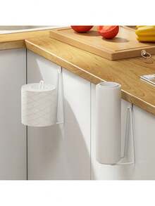 1 pieza Estante de almacenamiento para papel higiénico sin agujeros ni clavos, de tipo colgante en la puerta, para colgar el papel higiénico en el baño, soporte para rollo de papel higiénico montado en la pared, dispensador de papel higiénico para el baño, estante para toallas de papel en la puerta sin necesidad de taladrar, color aleatorio - Multicolor - Ver 4