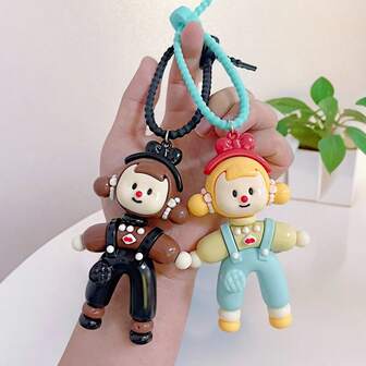 Minimalist Chic Splits Sister Pendant Accessory, Cute Niche Couple Keychain