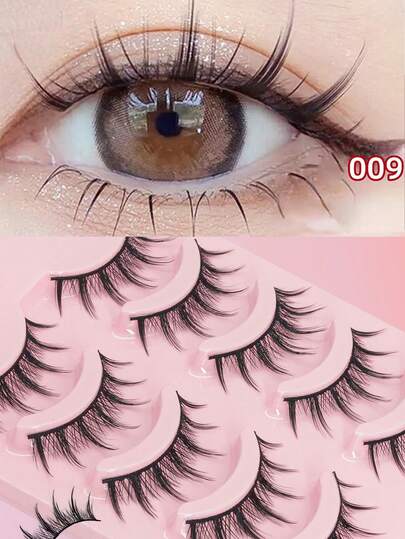 5 Pairs Manga Lashes Full Strip New Natural Wispy Soft False Eyelashes