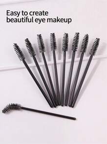 200/100/50/1件一次性睫毛膏刷工具眉刷睫毛膏棒化妆刷睫毛延长用品，带容器睫毛膏棒睫毛膏刷眼部黑色眉刷用于眉毛睫毛延长彩色