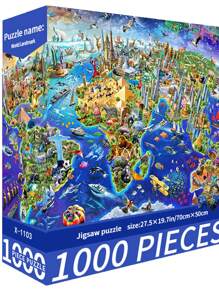 1000pcs Creative Adult Puzzle Set, High-Quality Seamless DIY Jigsaw Puzzle, Interesting Family Challenge Without Frame, Suitable For Birthday Gift, Easter Gift, Home Decor, Great For Home, Living Room, Office Decoration