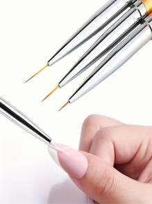 Pinceau de peinture doré ultra-fin à pointe, outil pour nail art œil de chat, pinceau professionnel super fin pour la conception d'ongles et l'art, pinceau de peinture, pinceau floral, traçage, convient pour la peinture sur métal faite main. Convient pour les artistes DIY, Halloween, Noël, cadeau d'anniversaire parfait. Convient pour la maison, le salon de beauté, la peinture de mariage