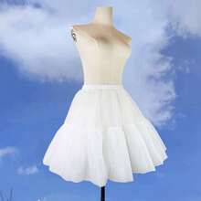 1 件女士芭蕾舞裙衬裙洛丽塔风格蓬松裙撑，适合连衣裙、婚纱、女士秋季服装 - 白色 - 查看 6