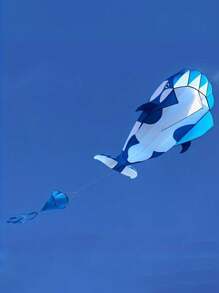 1 pezzo Delfino, balena, orca gonfiabile morbido e senza ossa, con bobina da 50 m e coda, adatto per attività all'aperto. Un regalo perfetto per amici e familiari durante le vacanze.