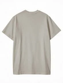Women's Solid Color Short Sleeves, 220g Weight, 100% Cotton, Comfortable To Wear, Very Suitable For Running, Leisure Or Outdoor Entertainment, Fitness,Comfort Fit Short Sleeve Classic Cotton T-Shirt Women's Casual Short Sleeve Top - 卡其色 - 查看 2