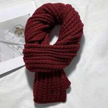 1 Stück gestrickter Schal für Frauen, vielseitiger, dicker warmer Schal, hochwertige unisex Halswärmerin mit zufälligen Logos, geeignet für Herbst/Winter