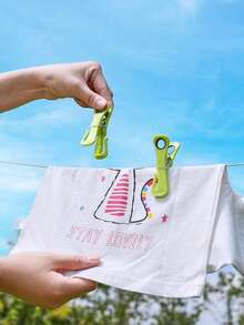 24pcs/Set Multi-Purpose Clips, Chip Clips, Anti-Blow Clips (Random Color), Suitable For Home Clothing, Pants, Shoes, Jeans, Boots, Skirts, Beach Wear, Spring, Minimalist, Summer Tops, Birthday Gifts, Holiday Gifts, Christmas Gifts, Halloween Gifts, Thanksgiving Gifts - Multicolor - View 7