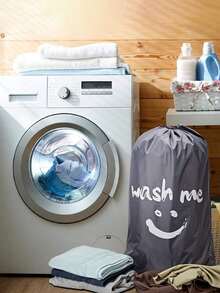 1PC Wash Me Travel Laundry Bag,Washable Drawstring Laundry Bag, EXTRA LARGE, Dirty Clothes Organizer, Large Enough To Hold 4 Loads Of Laundry, Easy Fit A Laundry Hamper Or Basket, Machine Washable, Dorm Room Essentials, College Essentialscloset Organization And Storage Bedroom - Multicolor - View 8