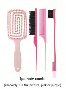 WANMEI 1/10 件发型梳及配件套装 - 包括宽齿弯发梳、200 毫升高压细雾喷雾瓶、3 件发型刷（蓬松刷、边缘控制刷、眉刷和发际线刷）、1 件发髻制作器和 4 件刘海夹 - 多功能美发工具套装，适用于卷发、返校、旅行度假必需品、女士发饰