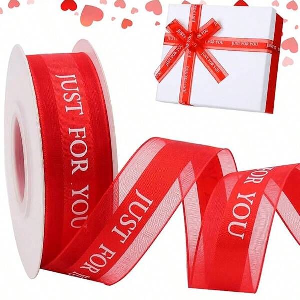 1 pulgada Cinta de gasa, cinta solo para ti para fiestas, decoraciones de boda, 32 yardas de envoltura de regalo para globos, costura y decoración floral DIY, envoltura de regalo de festival, decoraciones navideñas, decoración navideña, decoración de cumpleaños