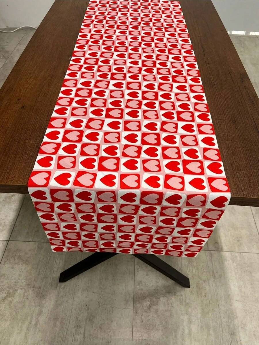 Made In Turkey - Elegant Table Runner 40x140 Cm – Modern Dining Table Decoration - Watermelon Pink - View 1