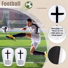 1 Pair Mini Master Cross Design Football Shin Guards, Adult Clip-On Leg Protector - Thick & Durable Mini Soccer Shin Pads, Suitable For All Seasons