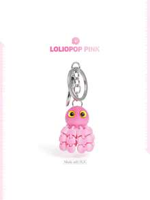 1 件可爱 3D 印花多色渐变大眼章鱼钥匙扣，适合送给朋友、家人、情侣的有趣节日礼物，钥匙扣吊坠