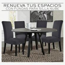 Juego de 6 piezas engrosadas y elásticas juego de asientos de restaurante doméstico antideslizante y resistente al desgaste juego de protección de sillas de restaurante - Gris Oscuro - Ver 6