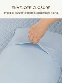 2/3件套超柔软超细纤维超声波缝纫四季通用被套套装，经典优雅风格，舒适床上用品，轻盈如云，包含1个被套和2个枕套，适合家庭和宿舍使用，浅蓝色