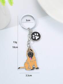 1pc Metal Fashion Hot Pet German Shepherd Dog Keychain Dog Pendant Animal Enamel Keyring Women Bag Jewelry Girls Boyfriend Souvenir Car Accessories Bag Charm School Animal Cute Goth Y2k Christmas Gift Ideas Bag Accessories Lanyards With Id Holder Car Accessories Bag Charms - Multicolor - View 15