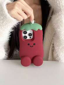 Funda de teléfono divertida, funda de teléfono fea, funda de teléfono con cara sonriente de berenjena de dibujos animados linda, compatible con iPhone 16/15/14/13/12/11