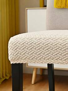 6pcs Dining Chair Cover, T-Shaped Long Grid Jacquard Chair Cover, Detachable And Washable Furniture Protection Cover, Dining Table Chair Cover, Household Cover, Home Chair Cushion Cover, Suitable For Decoration In Restaurants, Living Rooms, Bedrooms, Offices, And Hotels