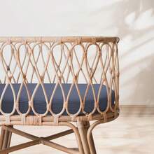 3PCS/Set Baby Muslin Bassinet Sheets Soft Breathable Baby Bassinet Mattress Sheets Fit For Oval Cradle Moses Basket Rectangle Mattress - Apricot + Brown + Navy - View 2