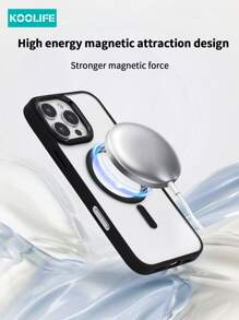 Supporto per telefono Apple Koolife, 1 pezzo, custodia protettiva magnetica in TPU spesso e PC antiurto, compatibile con iPhone 16/16Pro/16Plus/16ProMax 11/12/13/14/15 ProMax - protezione massima, materiale trasparente per mantenere il colore originale del telefono