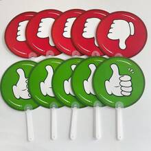 10 peças de remos de dupla face com polegar para cima/baixo - Placas de feedback para ensino em sala de aula para crianças e professores, jogos em sala de aula, recompensas para ensino, interação de atividades e ferramentas de recompensa