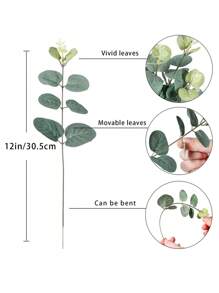 5pcs/3pcs/1pc Artificial Faux Plants Flowers Outdoor Spring Summer Decoration, Fake Silk Colorful Daisy Eucalyptus Realistic UV Resistant For Outside Home Planter Porch Patio Window Yard Decor,Outdoor Decor,Garden Decor (Mix)