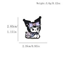 Sanrio Sanrio 1 szt./5 szt. Hello Kitty Kuromi Anime Cartoon Urocza i oryginalna broszka metalowa naszywka, dodatek do odzieży, plecaka, nadaje się do noszenia na co dzień i jako prezent dla przyjaciół. Akcesoria biurowe, koszule, kurtki, biżuteria, Boże Narodzenie, Halloween.