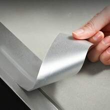 1 Roll Aluminum Foil Tape, Caulk Strip, Self-Adhesive Waterproof & Mildew Resistant Tape For Bath Tub, Bathroom Shower, Toilet, Kitchen, Basin Rim - Multicolor - View 7